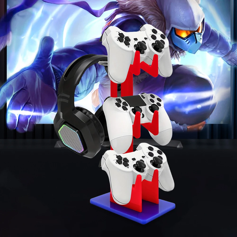 Soporte para controlador de Gamepad, soporte estable para controlador de auriculares, soporte de escritorio para PS5/4/3/2/Xbox para Switch Pro