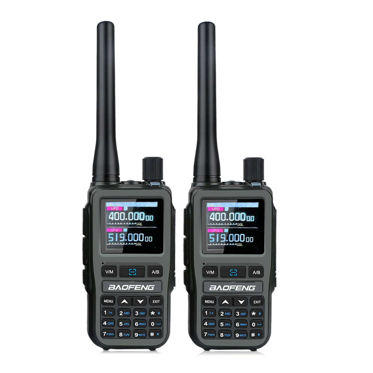 2 stks/pak Baofeng UV-5R Mini Dual Band Dual PTT Walkie Talkie 5RMINI Air Band Rx 5W Compact VOX FM Amateur Radio Type-C Lading