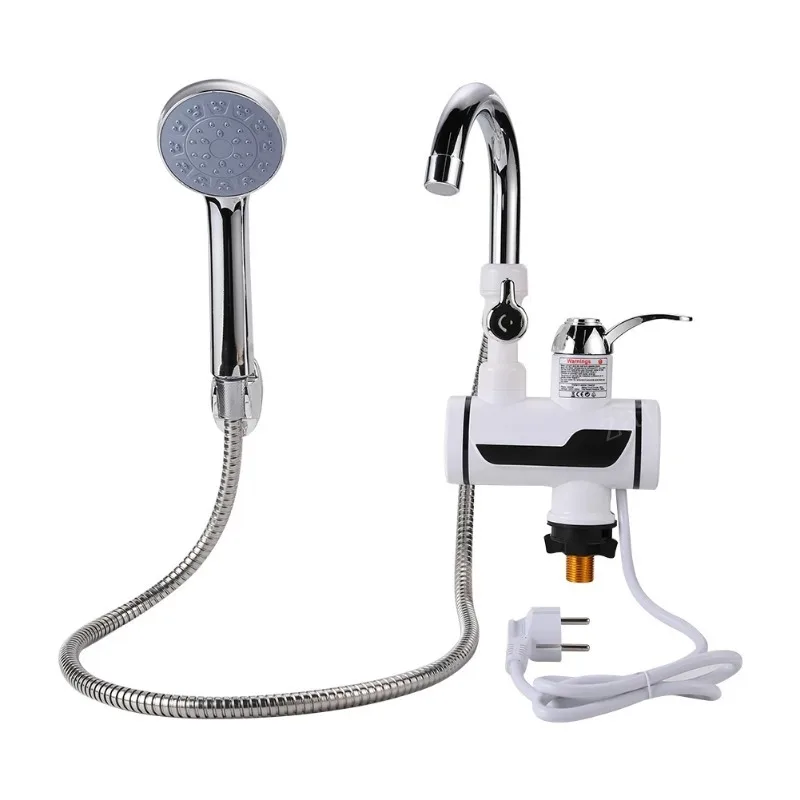 Kitchen Water Heater Cold Heating Faucet Instantaneous Water Heater Tap Instant Hot Water Faucet Heater with Shower Head