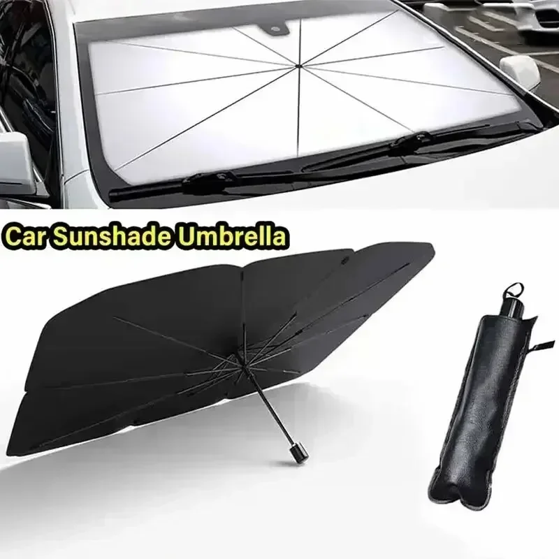Car Windshield Sun Shade UV Rays and Heat Sun Visor Protector Foldable Reflector Umbrella Brella Shield