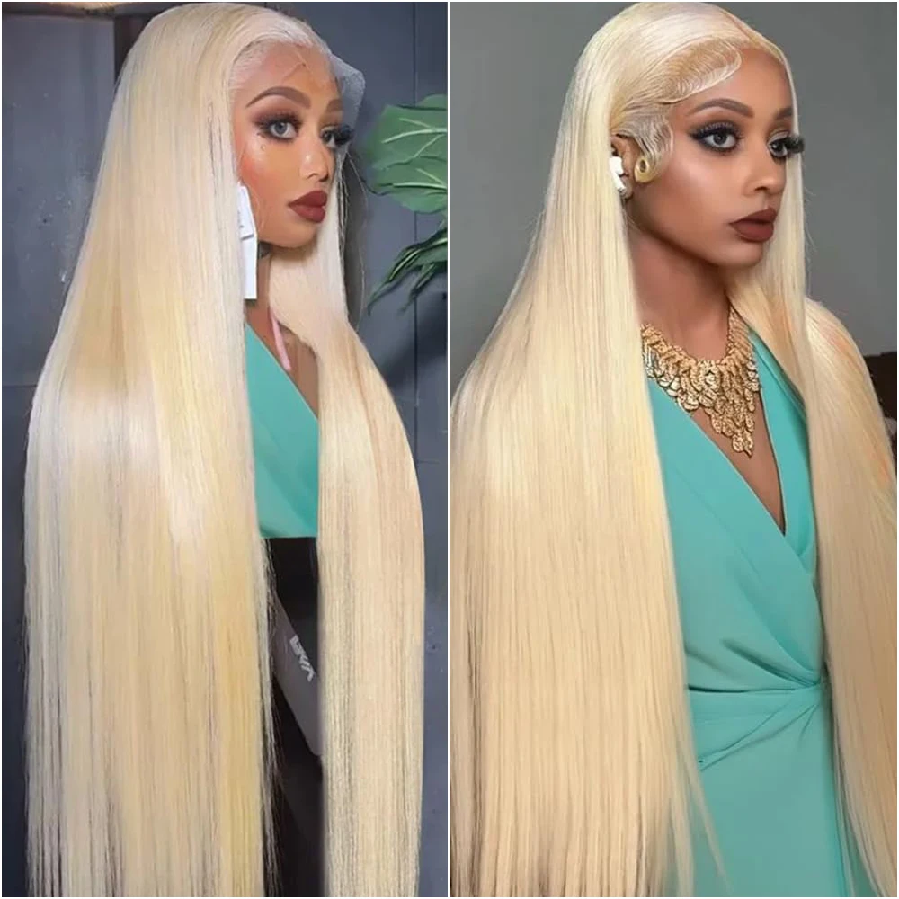 Hd Transparent 613 Blonde Straight 13x4 13x6 Lace Front Human Hair Wigs 30 Inch Brazilian Lace Frontal Wig For Women 200 Density