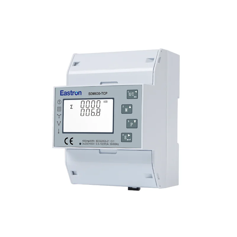 EASTRO SDM630-TCP CE Approved Din Rail EV Charger Electricity Meter Ethernet Communication