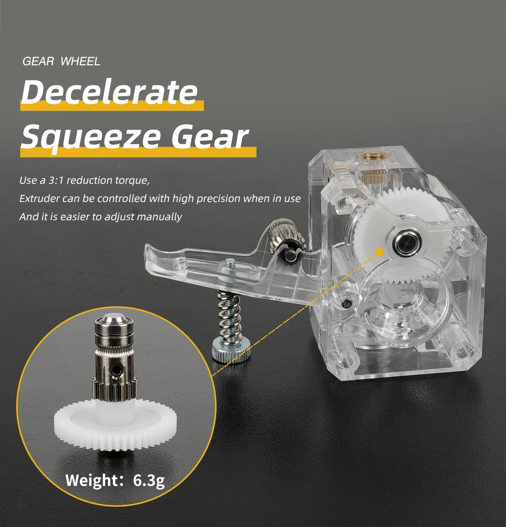 BMG Extruder Kit Dual Drive Gear Gehärteter Stahl Upgrade Feed Gear Extruder Kit für BMG für Prusa DIY Bowden Direct Extruder – Detail 3