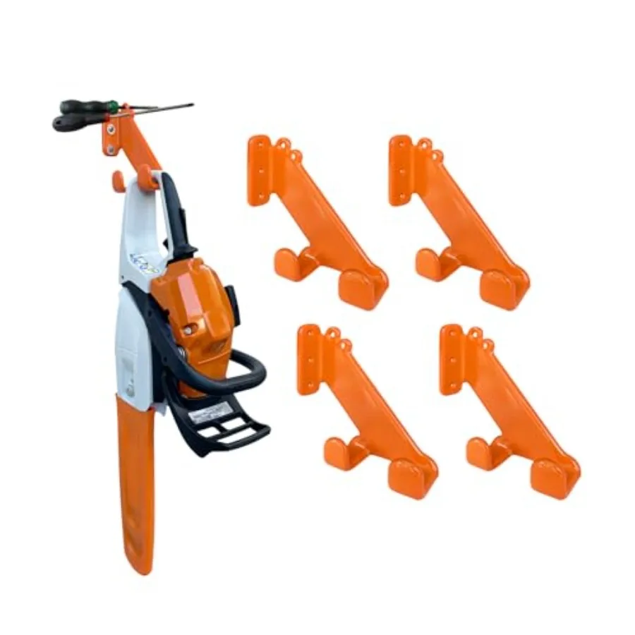 

Cainsaw anr 4 Pack Cainsaw Wall Mount eavy Duty Cainsaw older Gara Orgazation Gara Stora Sed Orgazer Mounted Cainsaw Rack