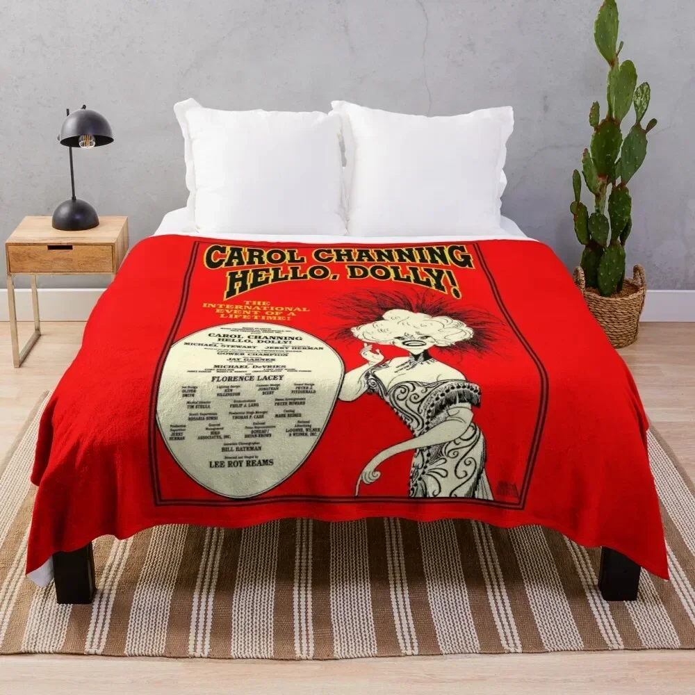 HELLO DOLLY : Vintage Carol Channing Broadway Musical Print Throw Blanket