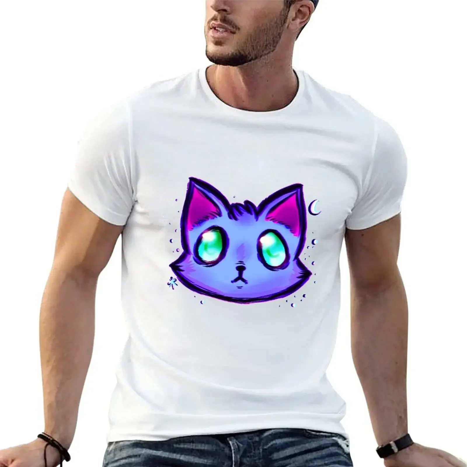 Space Cat T-Shirt shirts graphic tees cheap stuff vintage men clothings