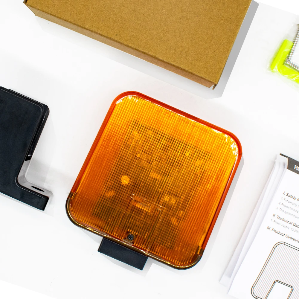 2X Lampu Peringatan Pintu Garasi Terbuka, Lampu Strobo Peringatan Berkedip Terang, Lampu Keamanan Tahan Air Nirkabel untuk Gudang, Jalan Masuk Aman