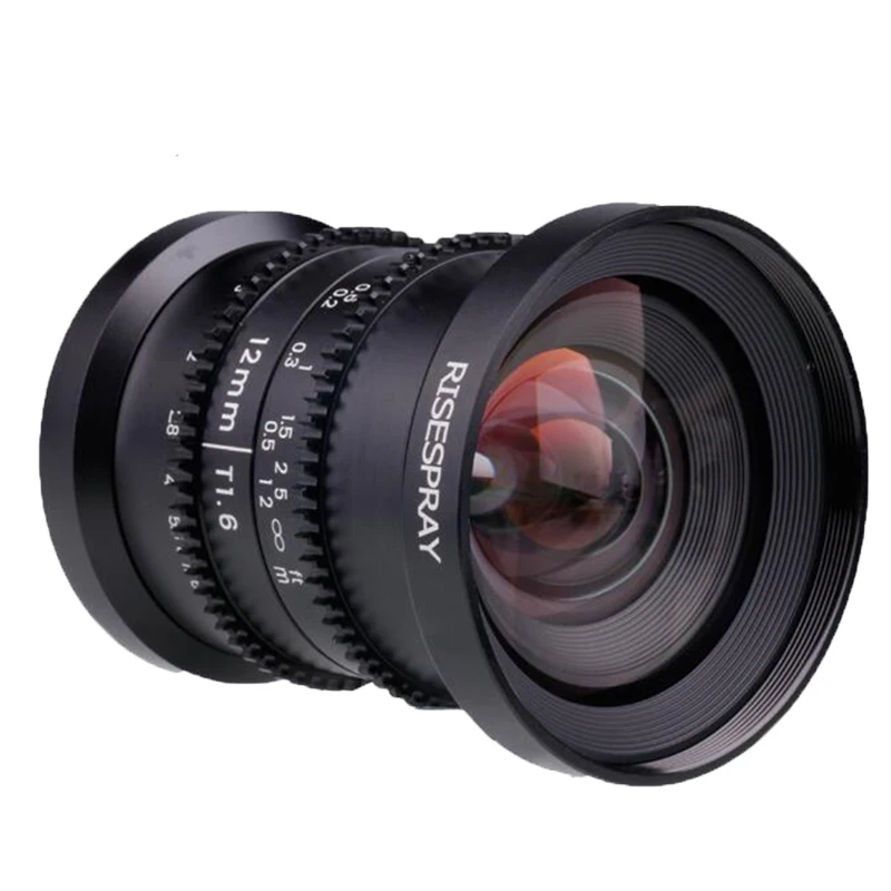 

RISESPRAY 12mm T1.6 Large Aperture Manual Focus Low Distortion 4K Mini Cine Lens for Panasonic Micro Four Thirds M4/3 MFT