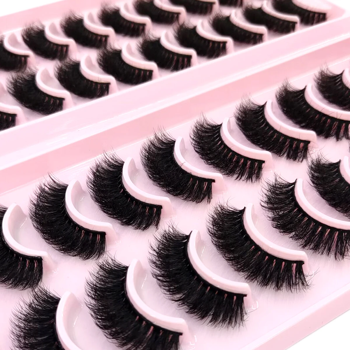 New 20 Pairs Natural False Eyelashes Fake Lashes Long Makeup 3d Mink Lashes Extension Eyelash Mink Eyelashes for Beauty