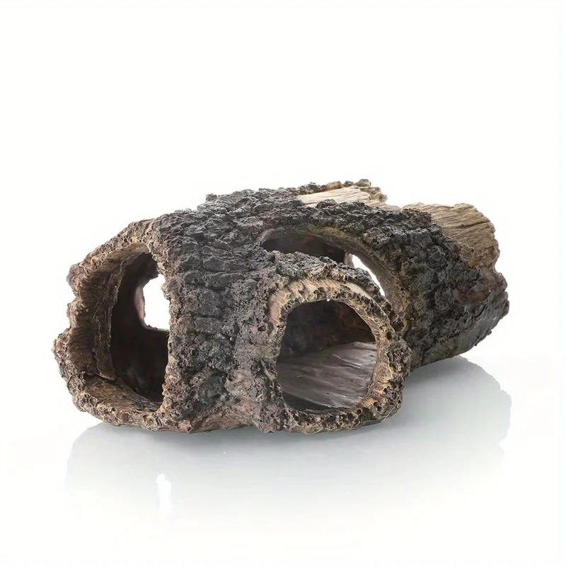 Decoración de pecera, paisajismo, paisaje de acuario, artesanías de resina, decoración, barril de madera, cubo de árbol de madera, 1 ud.