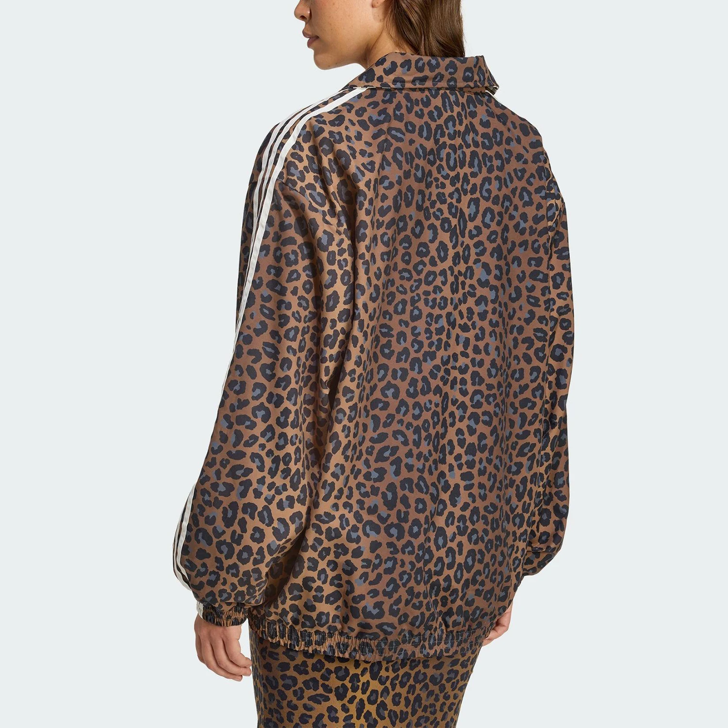 Adidas genuine Womens Casual Loose Leopard Print Jacket JW7301