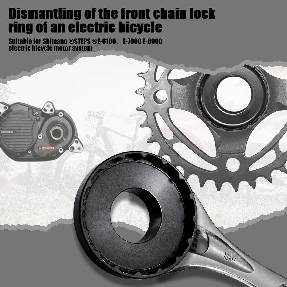 ALLTOO Tools FOR Shimano Steps Lockring Tool E6100 E7000 E8000 LIKE TL-FC39 Aluminum Alloy Lock Ring disassembly - Image 2