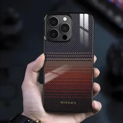 Kevlark Premium pita-ka fiber Phone Case For iPhone 16 15 14 13 12 11 Pro Max Plus Mini Magnetic Magsafe Wireless Charging Cover