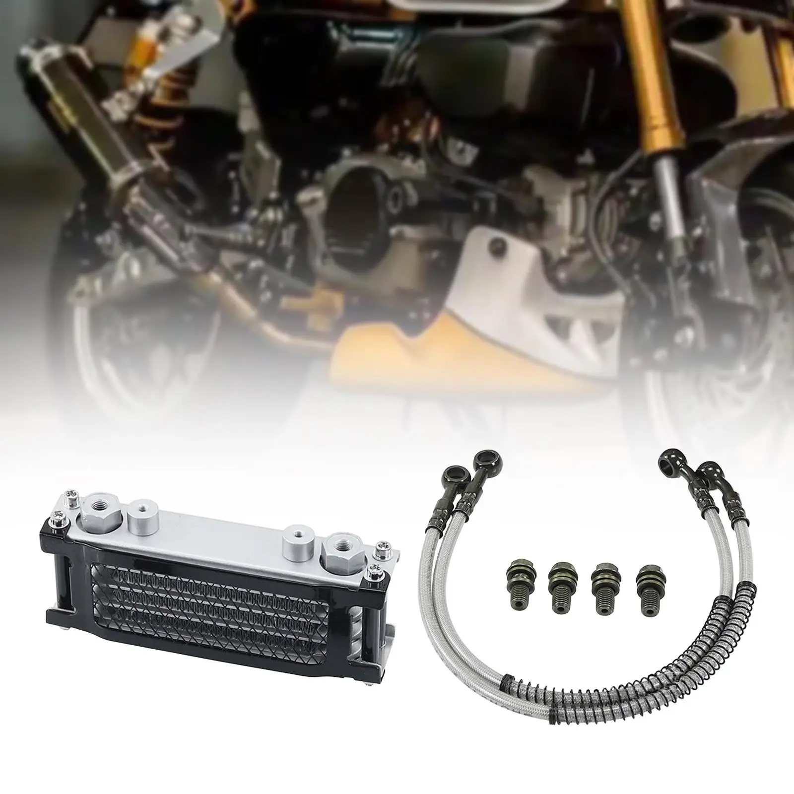 

Engine Oil Cooler Radiator Utility Spare Parts Professional with Oil Tube High Performance Directly Replace for 50 to 140cc