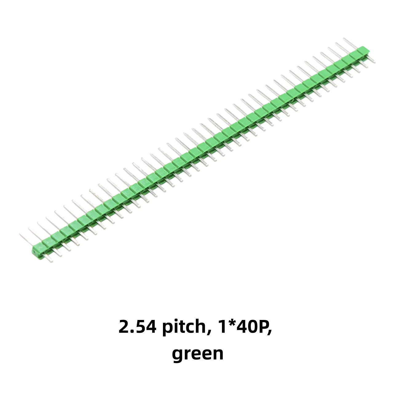 5 uds cabezal de pines colorido, paso de 2,54mm, 1*40P, una sola fila de pines, una sola fila de pines rectos, verde/blanco/rojo/azul/amarillo/blk