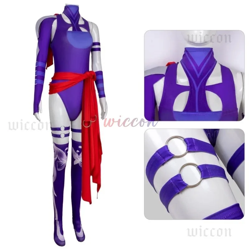 

COSda@Rivals Psylocke Jumpsuit Cosplay Women Costume for Female Disguise Clothes Fantasy Roleplay Outfits Halloween Carnival Sui