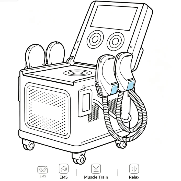 2026 Dual Head EMS Contouring Machine,Non-Invasive Fat Reduction, Muscle Building, Skin Lifting Salon Shaping Beauty Equipment