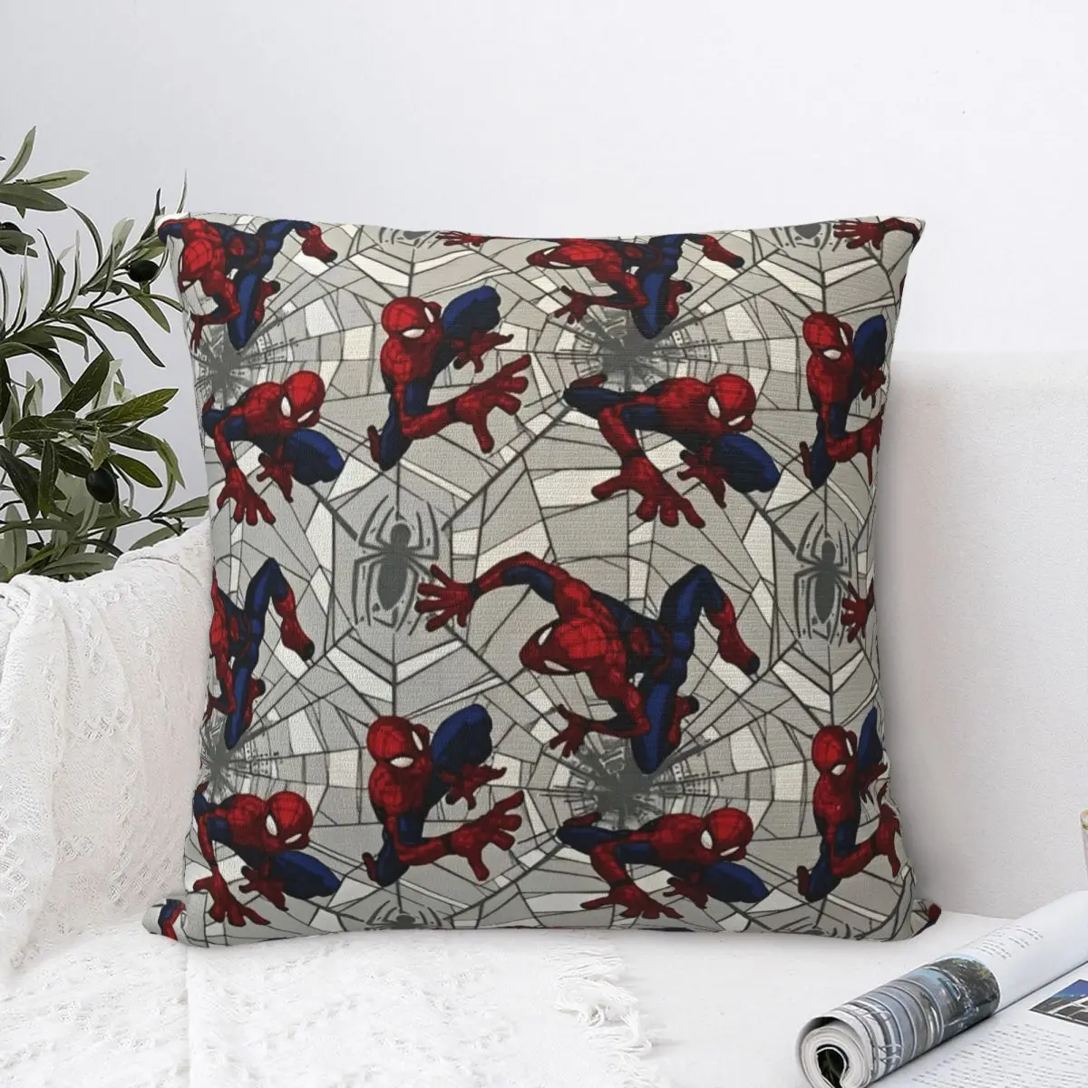 Spider Man Spider-Man Printing Pillowcase Cushion Cover Throw Pillow Cover Y2K Living Room Decoration Square Multi-Size