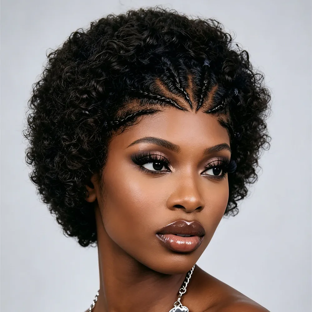 black-color-pixie-wig-pixie-cut-afro-curly-wigs-human-hair-wigs-with-braids-13×4-lace-front-wig-human-hair-wig-for-women-6inch