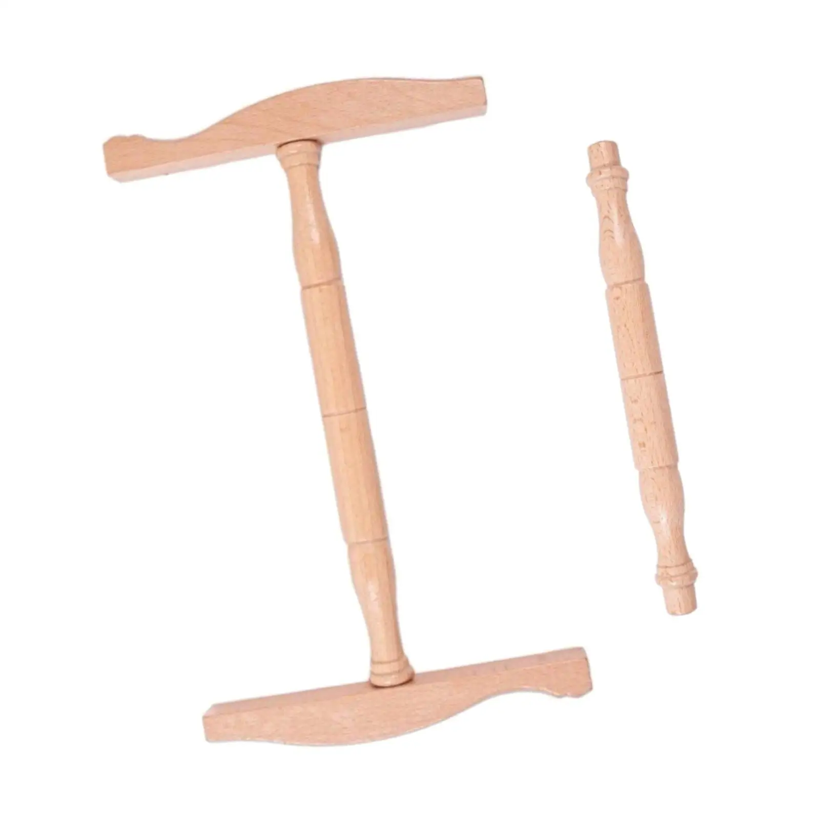 Wood Niddy Noddy Detachable Skein Holder Weaving Tool Wool Winding Handcrafted Yarn Swift Skein Yarn Winder for Spinners