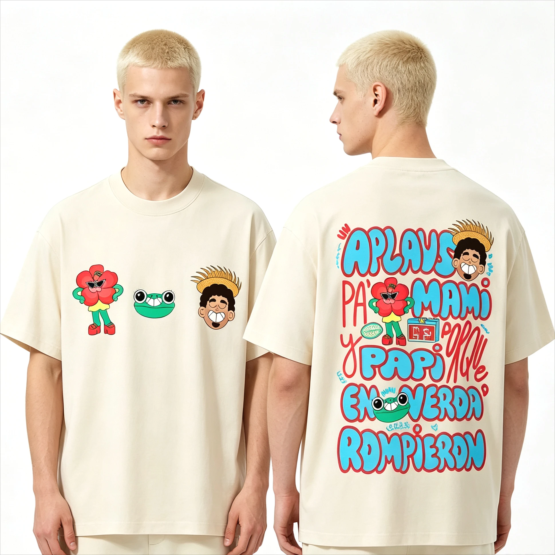 2026 Summer Hot Sale Rapper Bad Bunny Debi Tirar Mas Fotos DTMF World Tour T-shirts Y2K Men Women Gothic Round Hip Hop T Shirt
