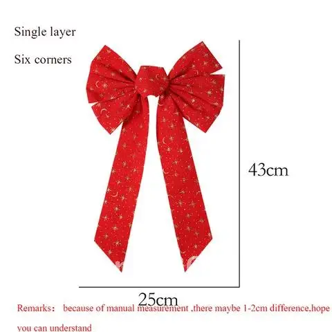 

Red Christmas Tree Decorations Large Christmas Bow Multi-size Bow Tie Wedding New Year's Bowknot Craft Bows Christmas Bows Decor