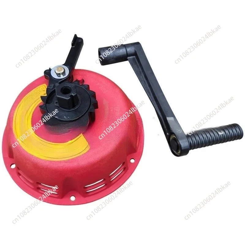 

168/170F Start Assembly Kit Engine Hand-Cranked No-Pull Starter for Micro Tiller Sprayer Water Pump Generator plastics Case AA