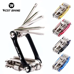 WEST BIKING 11 in 1 Bicycle Repair Tool Multifunction Bicycle Repair Set MTB Road Bike Repair Tools Kit Wrench Screwdriver