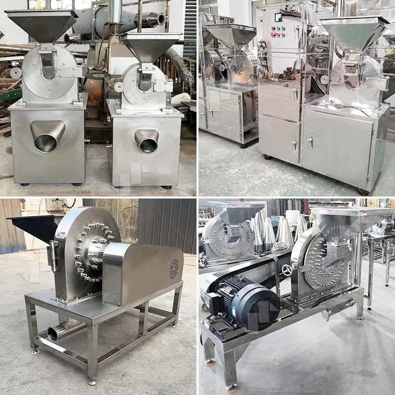 Automatic Cassava Leaves Arabic Gum Flour Turmeric Barley Almond Curry Rock Powder for Grinding Mill Machine