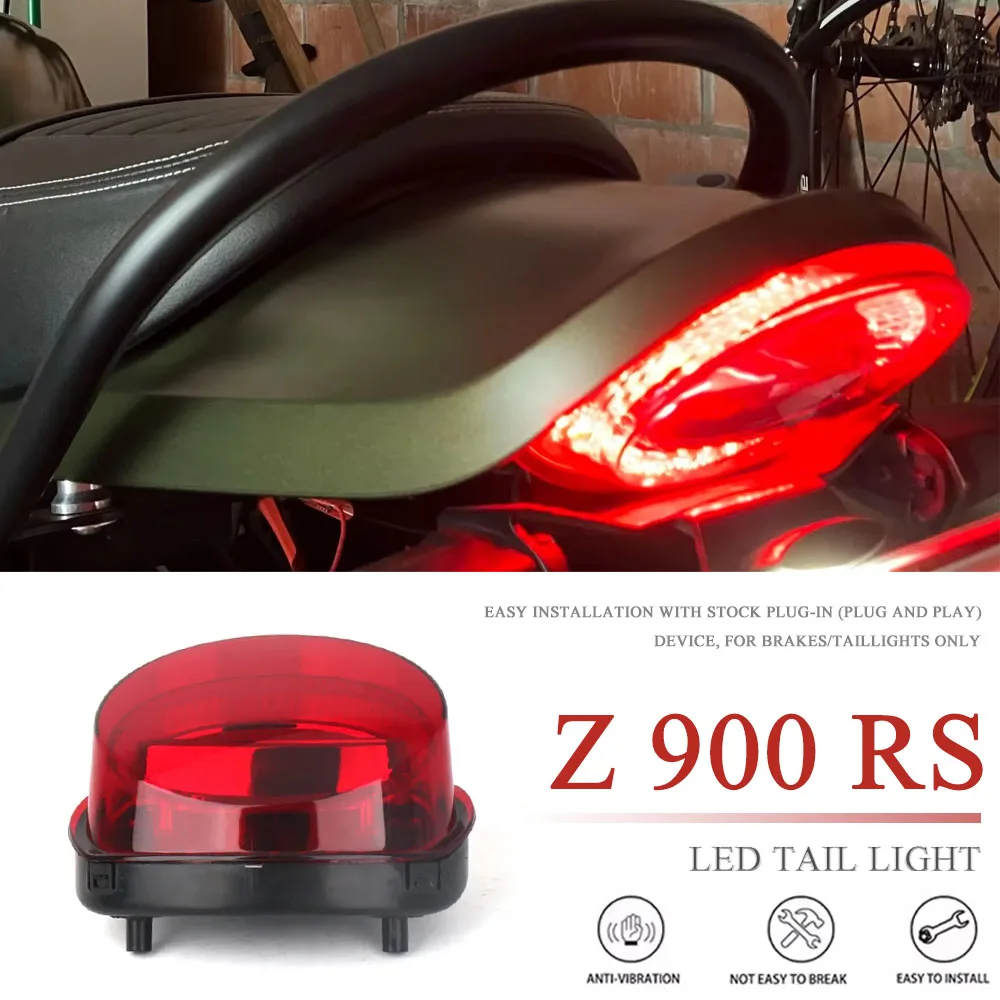 

For Kawasaki Z900RS Z900 RS z900rs 2018 - 2024 Motorcycle Accessories LED Rear Stop Brake Tail Light Taillight Red Plug and Play