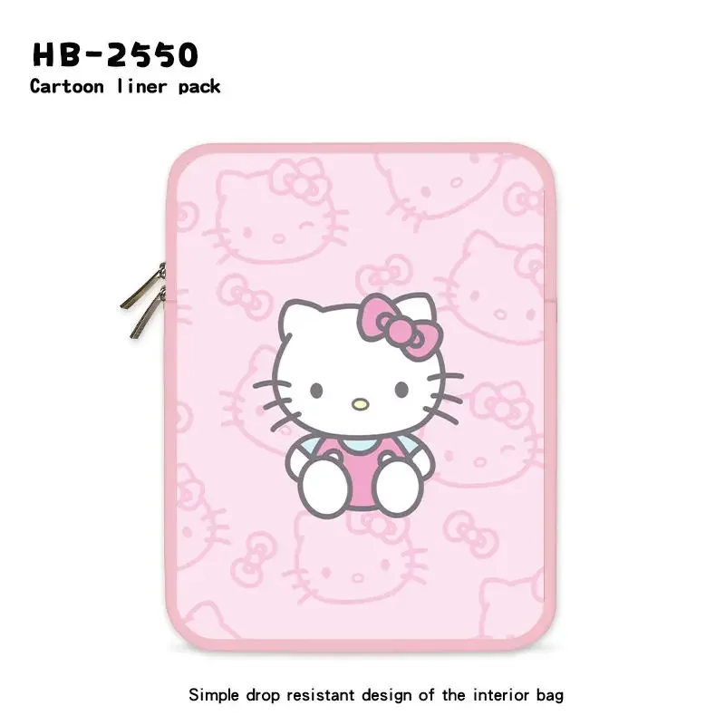 Sanrio Hello Kitty Tablet Storage Bag Ipad Sleeve Bag Cartoon 10-15 Inches Anti-Fall Universal Cute Leather Water Proof New 2024