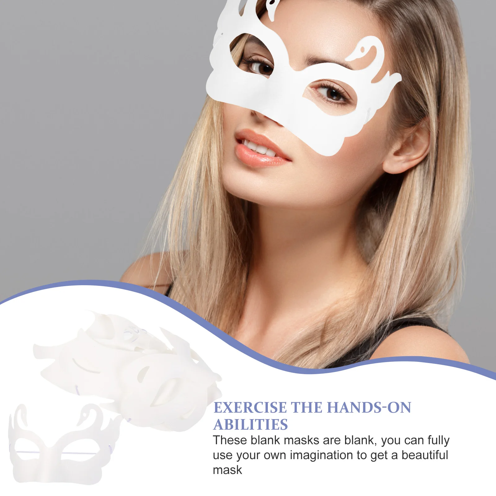 12pcs 빈 가장 무도회 마스크 흰색 DIY 파티 성인 공예 할로윈 얼굴 낙서 Diy 가장 무도회 마스크 흰색 마스크