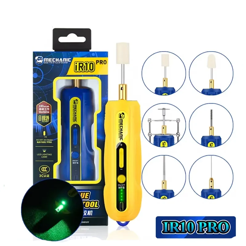 Mechanic IR10 PRO Degumming Set OCA Mobile Phone LCD Screen Degumming Speed Regulation Small Electric Glue Remove Pen sets