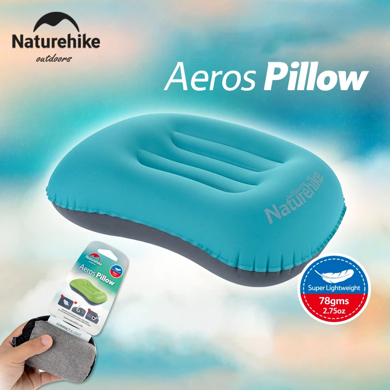 

Naturehike Portable Comfort Inflatable Pillow Compression Foldable Camping Pillow Neck & Lumbar Support Outdoor Sleeping Pillow