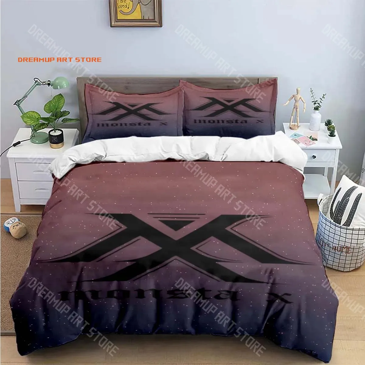 2026 Hot Fashion K-POP Singer M-MONSTAS X Bedding Sets Exquisite Bed Supplies Set Duvet Cover Bed Comforter Set Bedding Set Kids