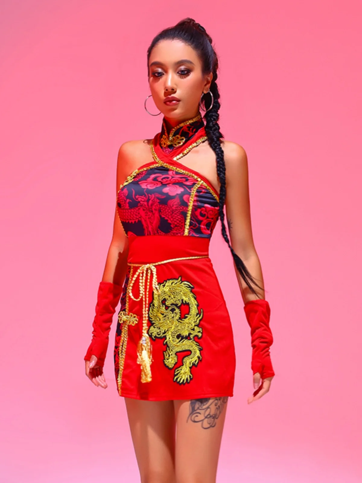 

Women's Dance Performance Outfit Korean Jazz Dance Set Stage Performance Costume Year End Show Business Performance Wardrobe