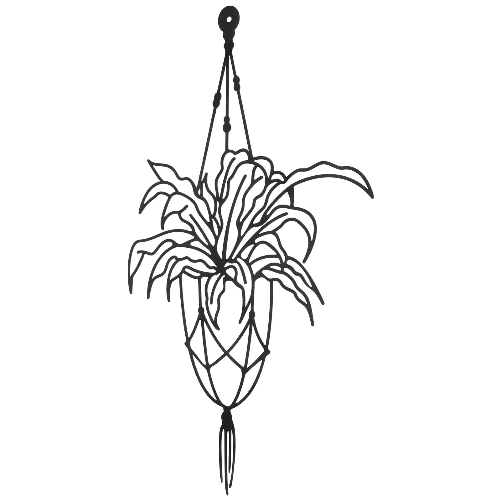 

Wall Decorative Flower Basket Metal Sculpture Floral Ornament Decoration Iron Hangers