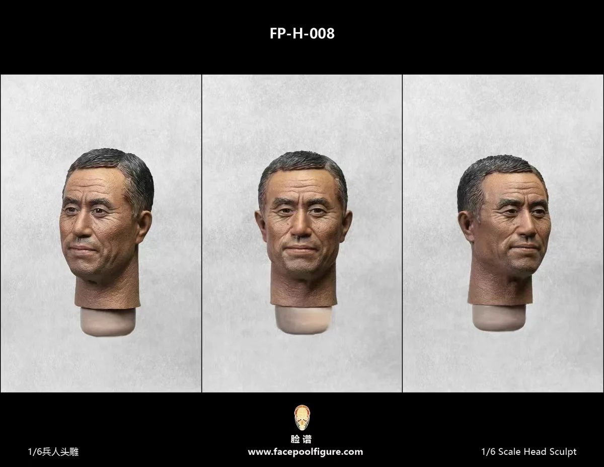 Facepool 1:6 F-P-H008 WWII Commander Head Sculpt modello per bambola Action Figure soldato da 12"