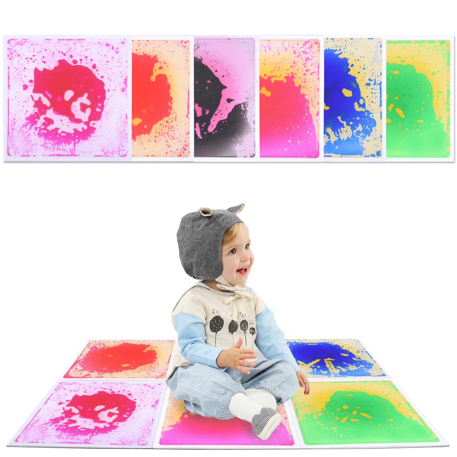 Jouet d'intégration sensorielle d'équilibre de pierre de marche pour enfant, tapis rampant Tactile liquide Montessori, jouet d'activité paroisseuse, équipement d'autisme
