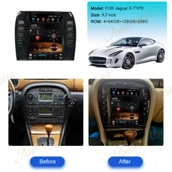 Carplay Tesla Screen For jaguar X-type Android 13 Car GPS navigation Headunit Multimedia Player Radio Tape Recorder Stereo
