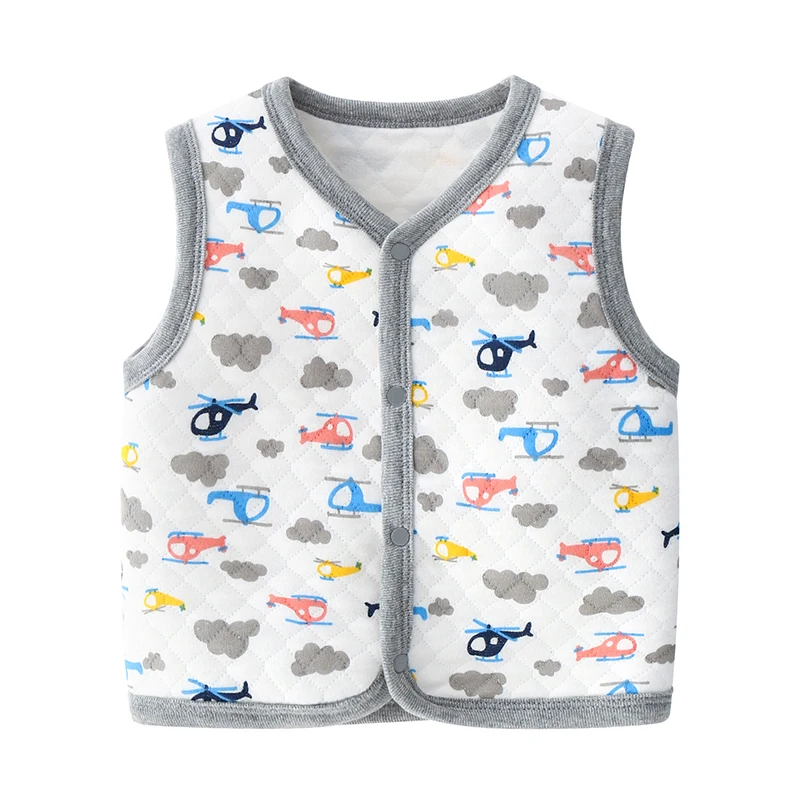 Baby Vest Spring, Autumn and Winter Pure Cotton Vest Thickeneded and Warm Boy's Vest Female Baby Newborn Kidsren Autumn Style