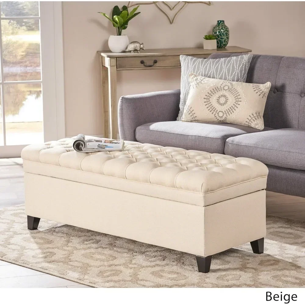 Storage for Bedroom End of Bed Storage Bench, Fabric Storages Ottoman, stylish storage, Polyester, Rectangular, Ottomans