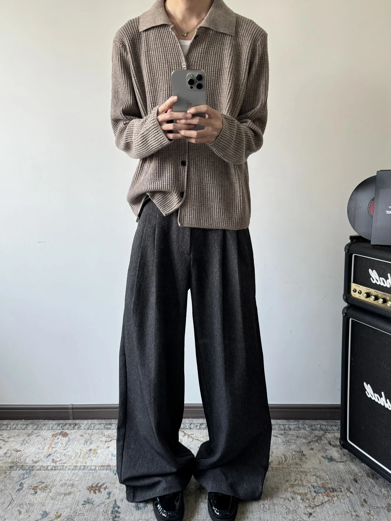 American Sle Cardigan lavorato a maglia vintage Casual Loose Fit Uomo Donna Primavera Autunno Cleanfit Capispalla per il tempo libero Lungo Sve