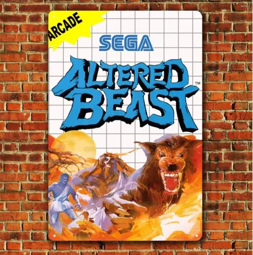 Poster in metallo per videogiochi con bestia modificata-segnale di latta del sistema Master Sega (dimensioni 8x12 pollici)