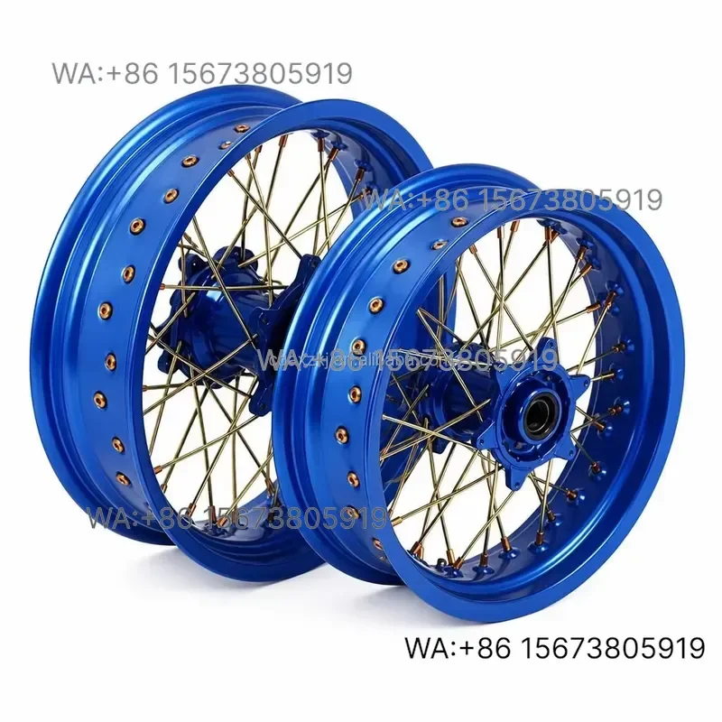 For  Wmwmnu  Ultra Bee Supermoto Wheels 17 Inch Splatter Paint Anodized CNC Aluminum Hubs 17x3.5 17x4.25 Rims E-Bike