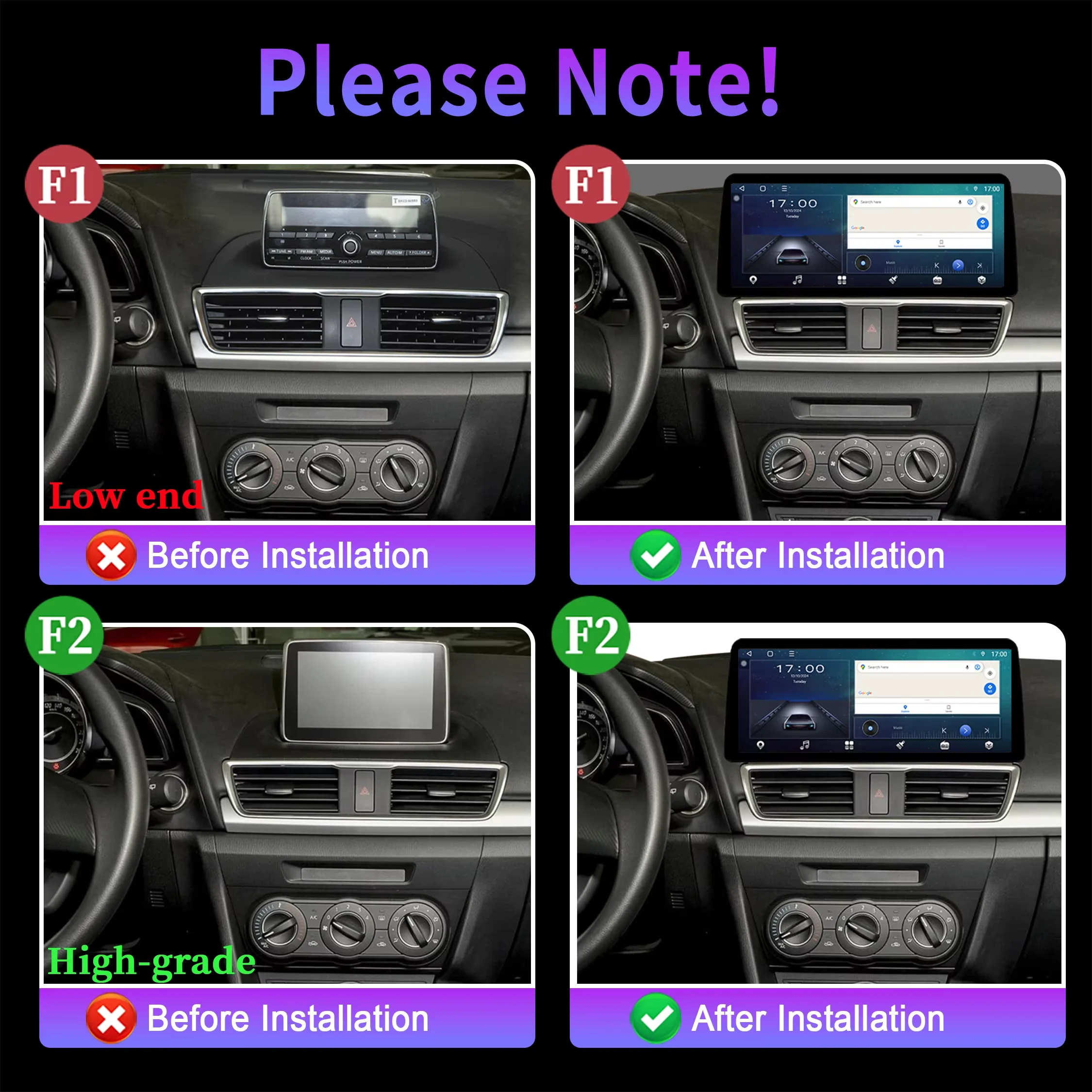 12.3 Inch For Mazda 3 Axela 2013 - 2017 Android 16 Carplay Touch Screen Car Stereo Radio Multimedia Player WIFI 4G BT DSP GPS