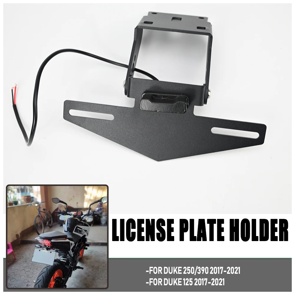 

Rear Tail License Plate Frame For For Duke 125 250 390 2017 2018 2019 2020 2021 Motorcycle Motorbike Fender Eliminator Bracket
