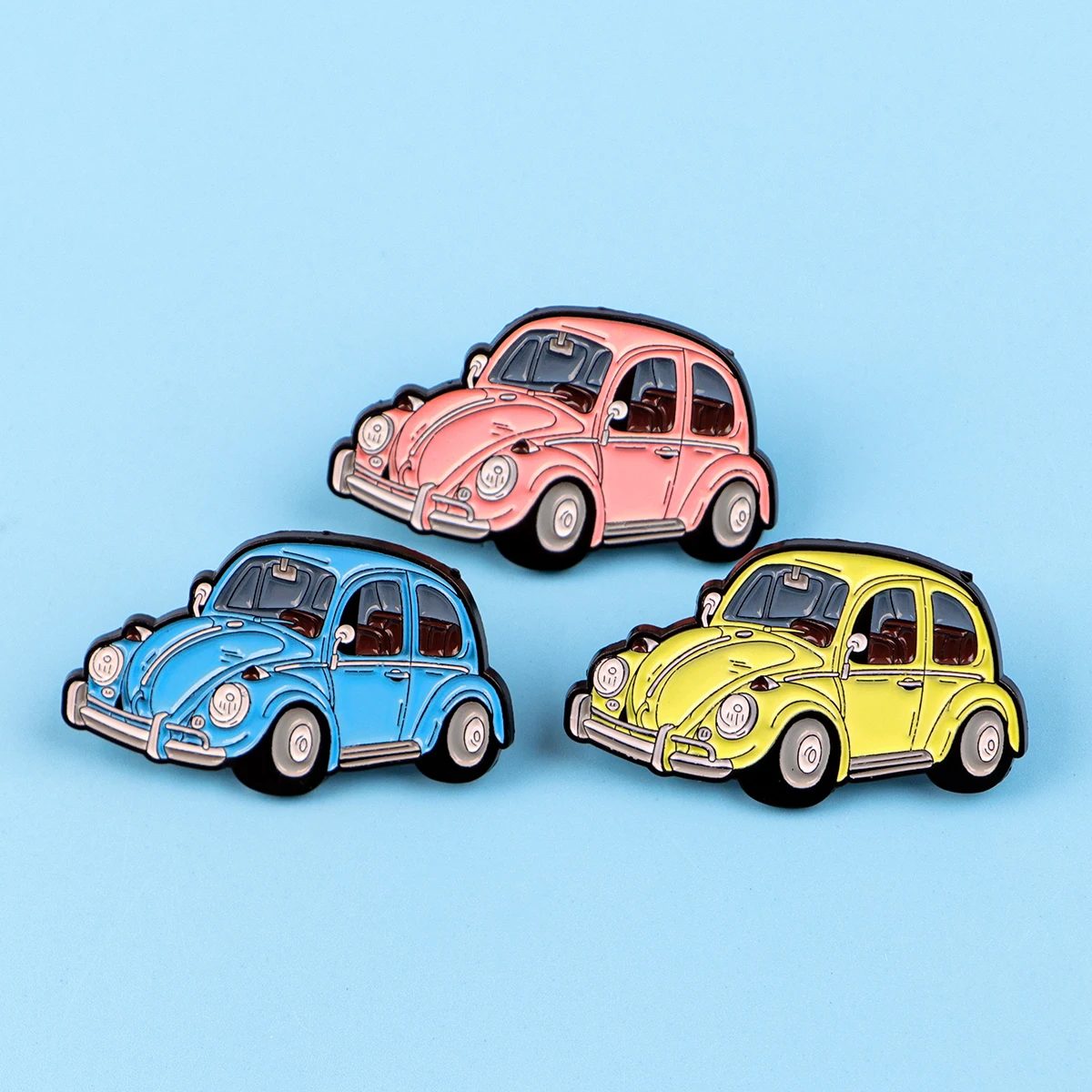 3 ชิ้นรถ Vintage Enamel Pin กา - Embroidery Illustration บทวิจารณ์และราคา