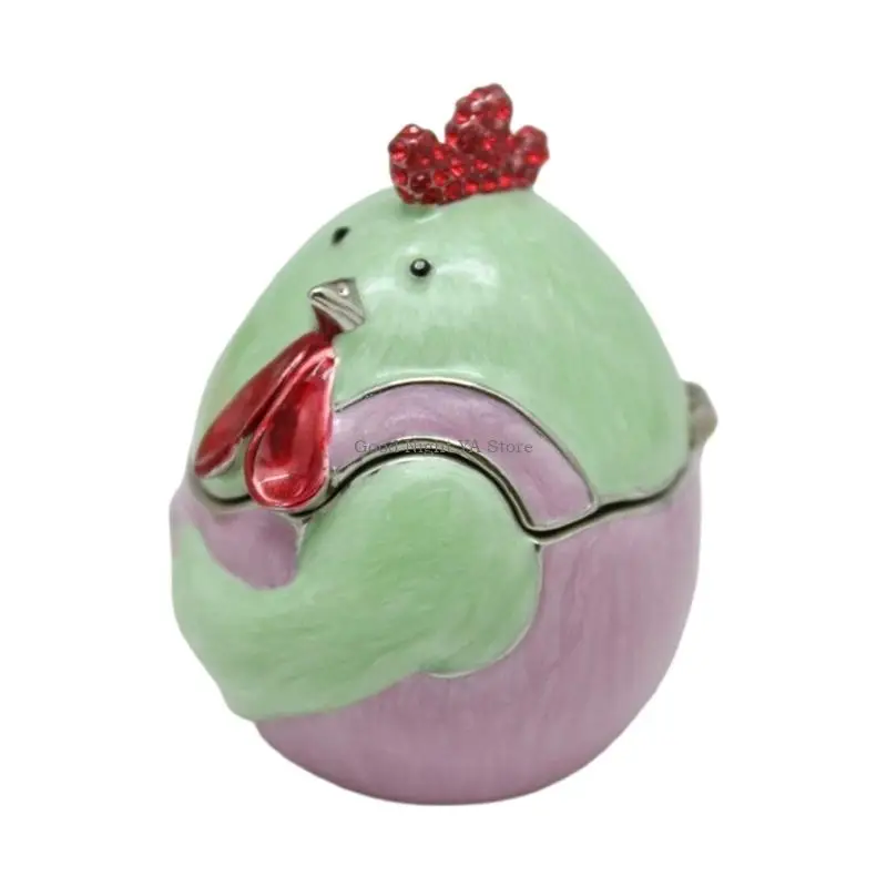 Handcrafted Alloy Chicken Shaped Box For Anniversary Valentines