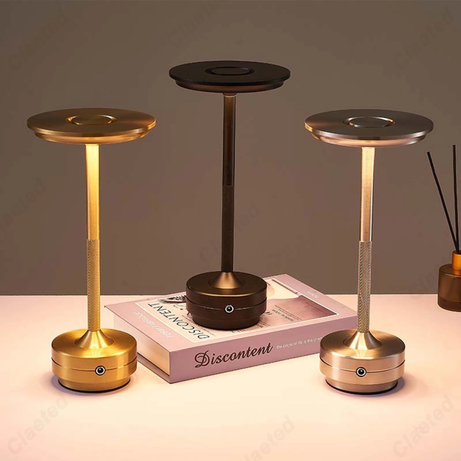 Chic LED Nordic Touch Table Lamp: Modern Rechargeable Accent